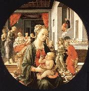 Fra Filippo Lippi Madonna and Child with Stories from the Life of St.Anne France oil painting reproduction